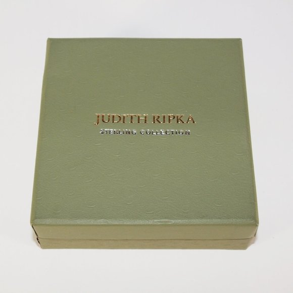 Judith Ripka Dangle Sterling Silver & Diamonique(R) Omega Back Earrings - Picture 6 of 6